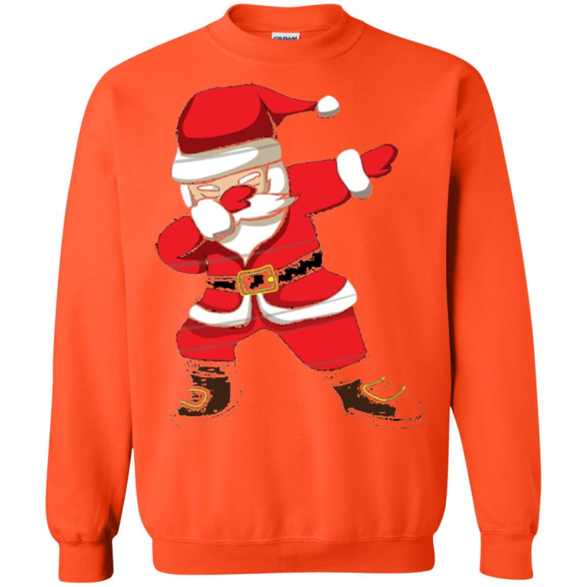 Christmas T-shirt Dabbing Santa Christmas T-shirt Orange