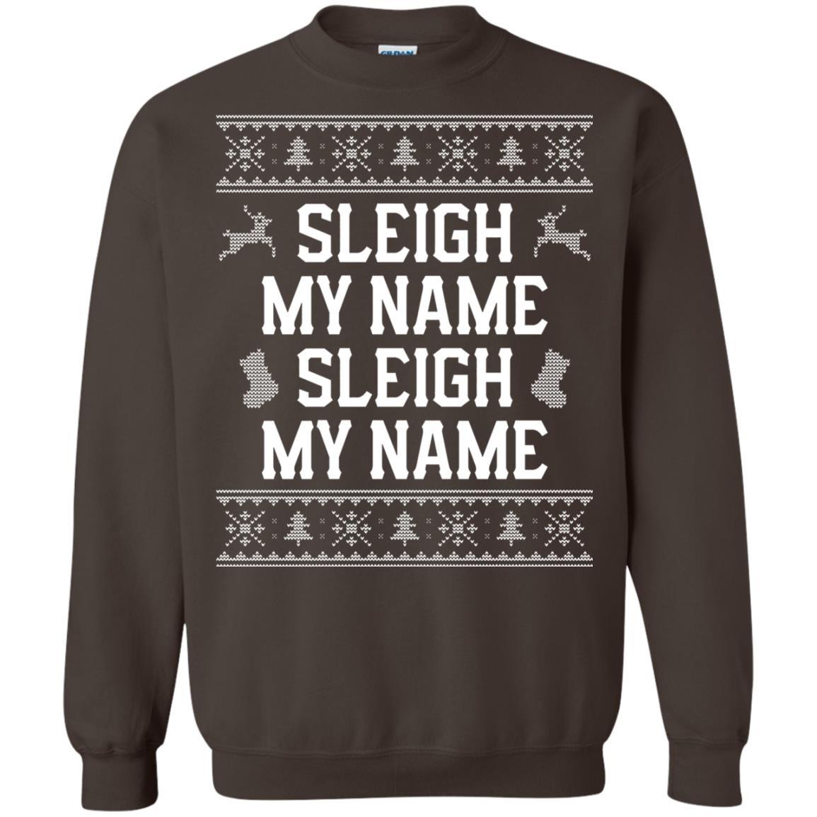 Christmas T-shirt Sleigh My Name Dark Chocolate