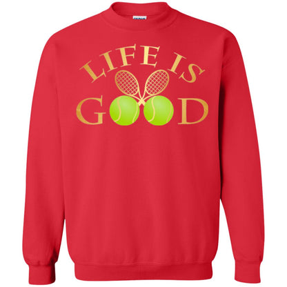 Tennis Lovers T-shirt Life Is Good Red