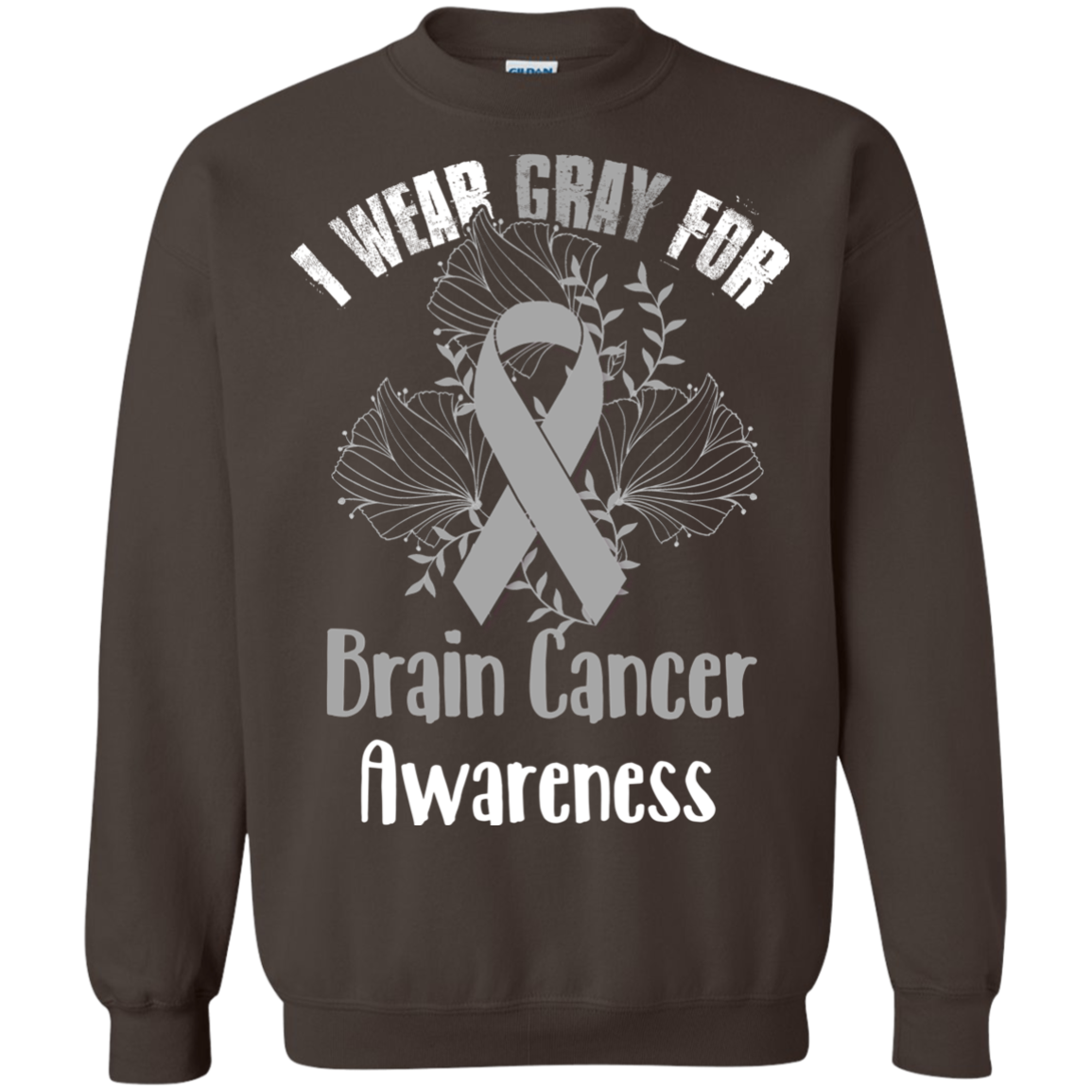 I Wear Gray For Brain Cancer Awareness T-shirt