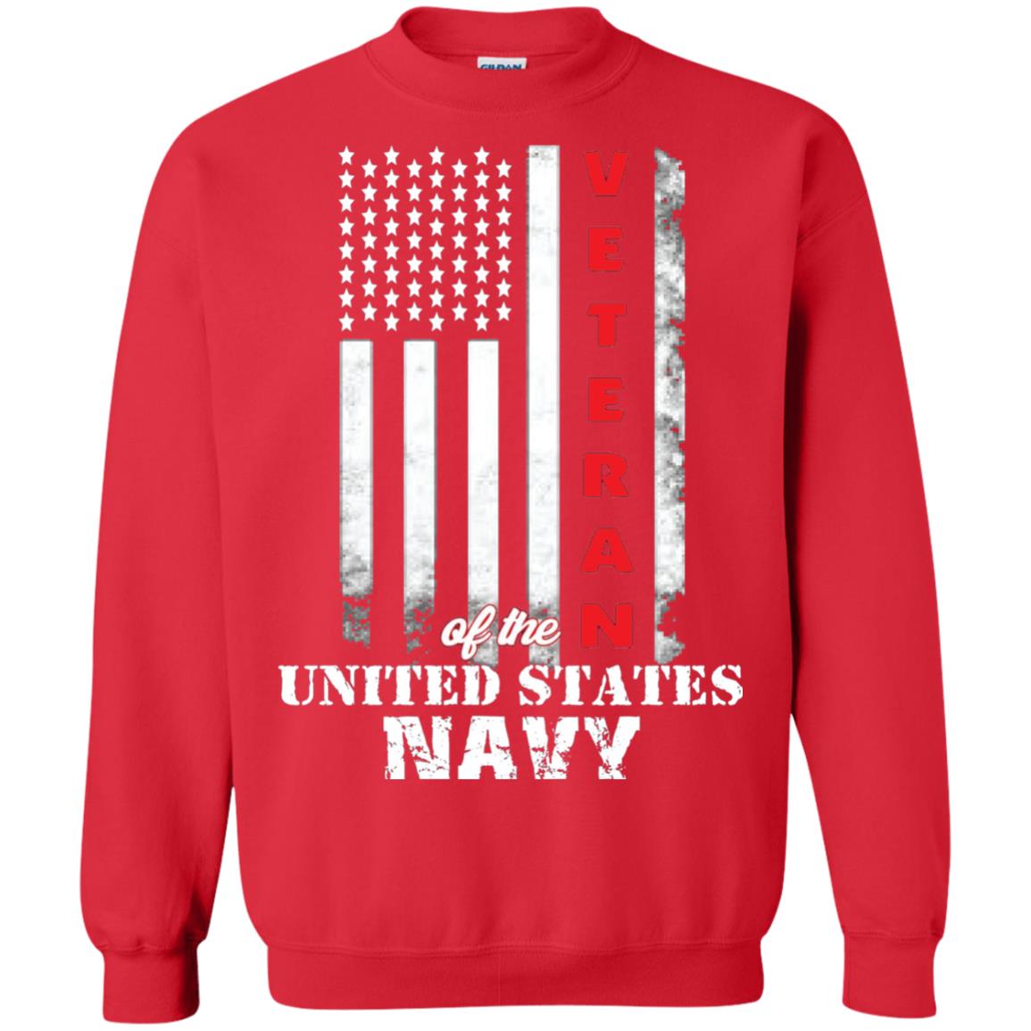 Armed Forces Us Navy Vintage Veteran T-shirt Red