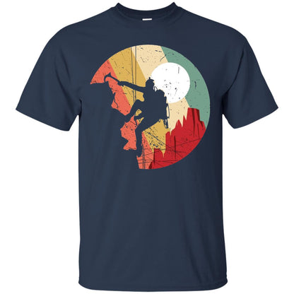 Rock Climbing Mountain Climbing Lover T-shirt Navy