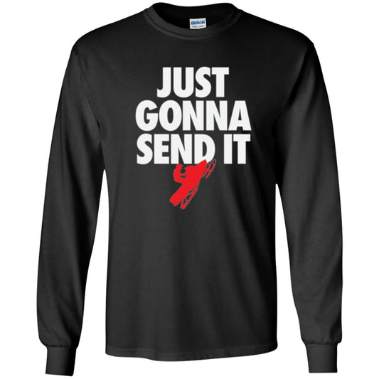 Snowmobile T-shirt Just Gonna Send It T-shirt Black