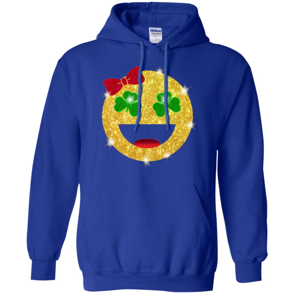 Happy Gold Blink Emoji Saint Patrick's Day T-shirt Royal