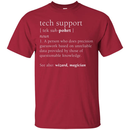 Tech Support Definition Funny Cute Computer Nerd Shirt Cardinal