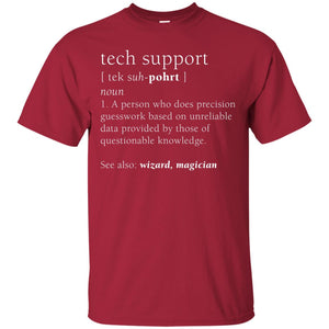 Tech Support Definition Funny Cute Computer Nerd Shirt