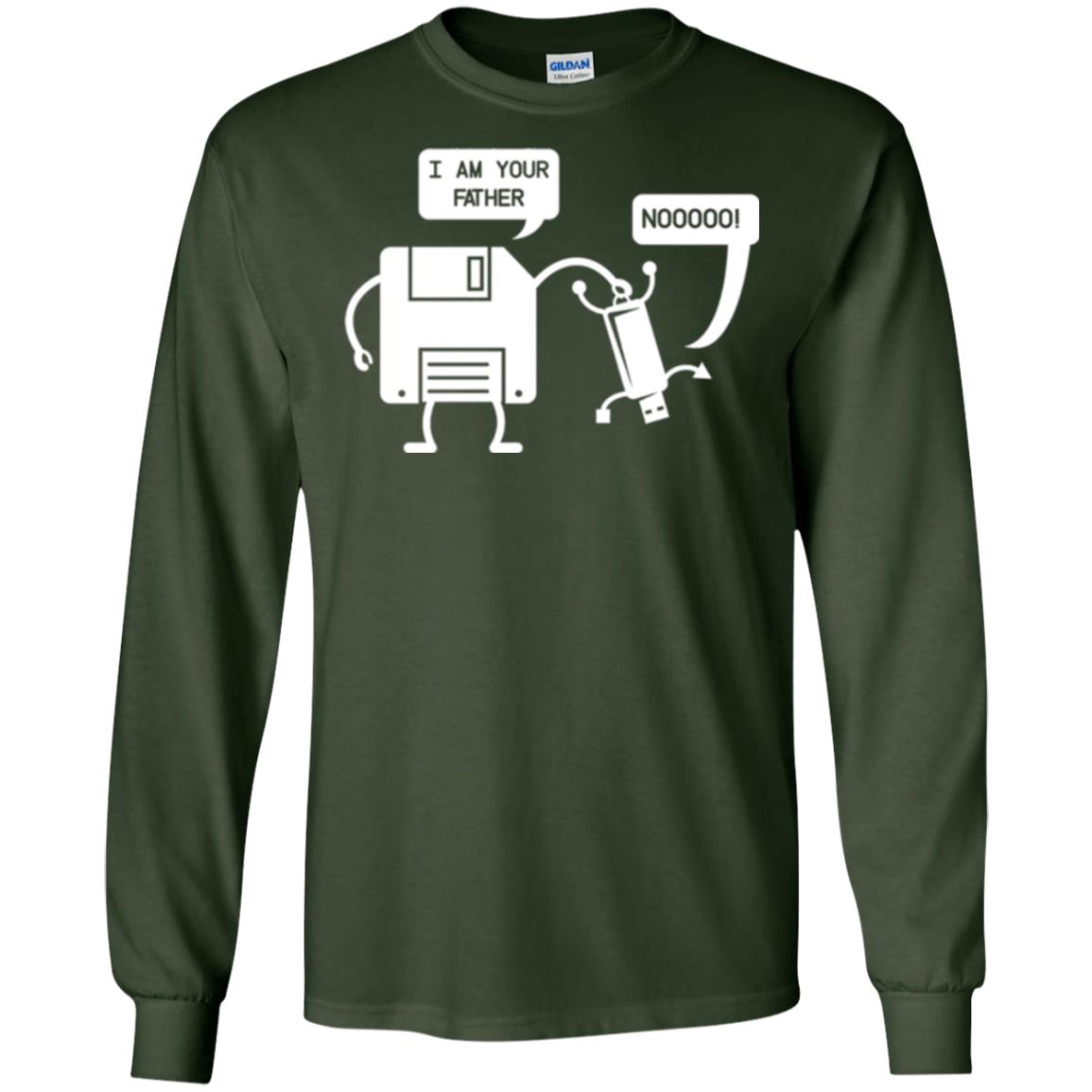Usb Floppy Disk T-shirt I Am Your Father Forest Green