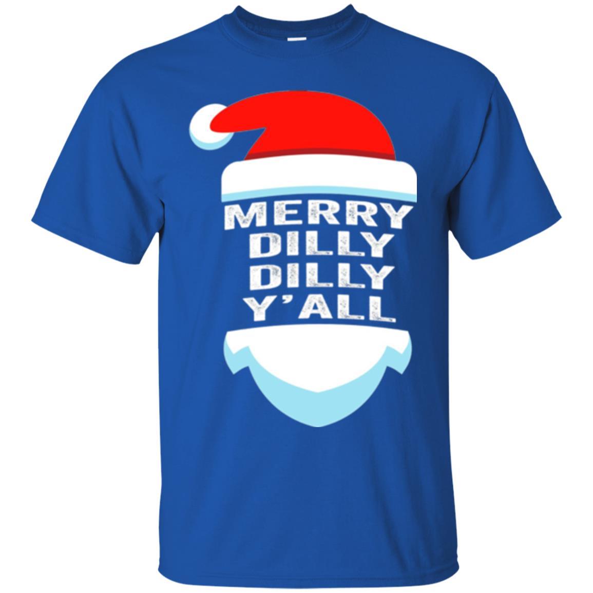Christmas T-shirt Dilly Dilly Yall Santa Hat Christmas T-shirt Royal