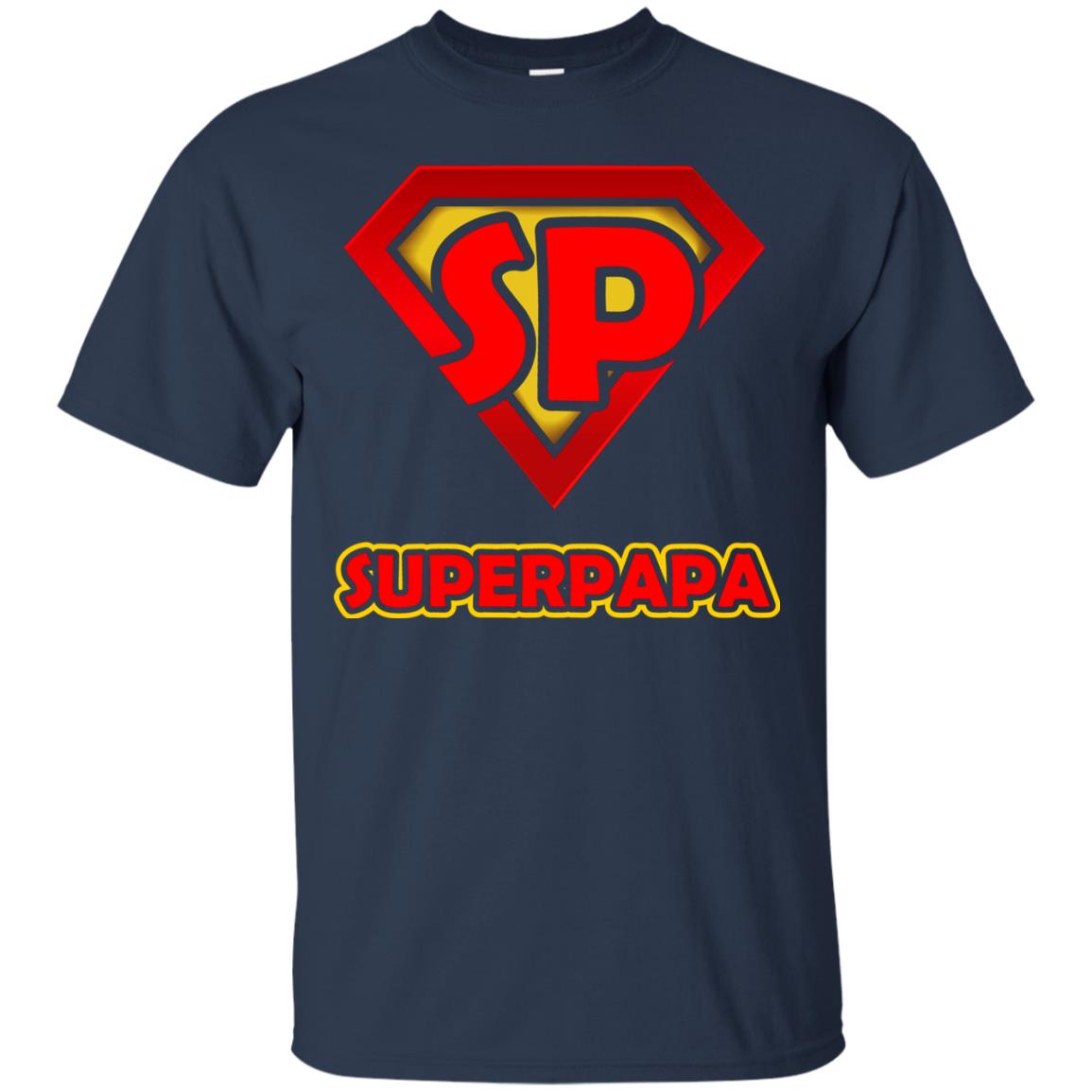 Superpapa Grandfather Grandpapa Shirt Navy