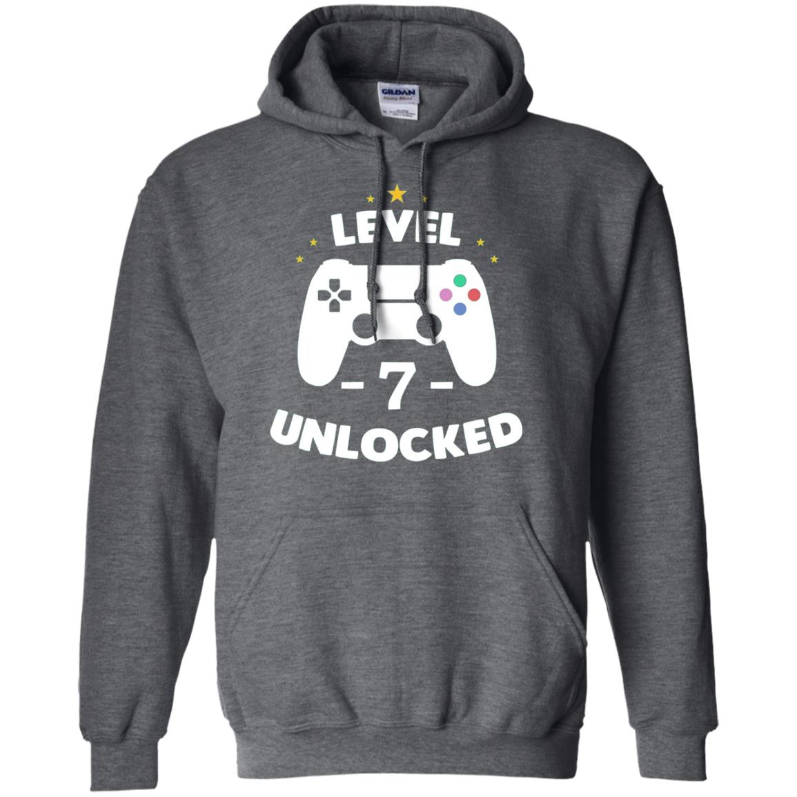 Level 7 Unlocked Gamer T-shirt Dark Heather