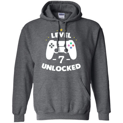 Level 7 Unlocked Gamer T-shirt Dark Heather