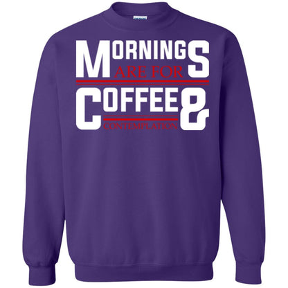 Coffee T-shirt Mornings Are For Coffee And Contemplation Purple
