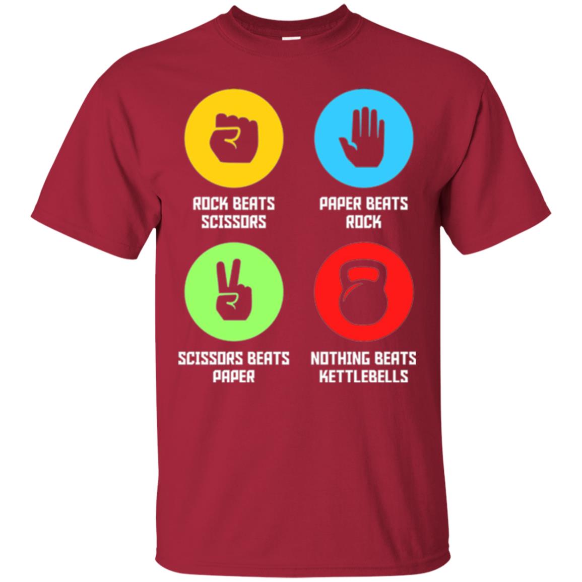 Fitness Gym Sports T-shirt Funny Nothing Beats Kettlebells Cardinal