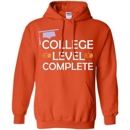 College Level Complete Funny College Graduation Shirt Orange