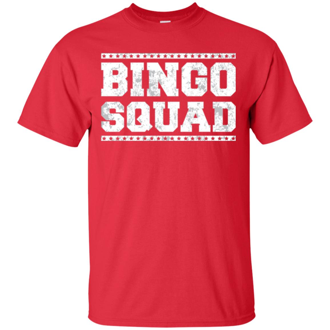 Bingo Squad Distressed Style Lucky Player T-shirt Red
