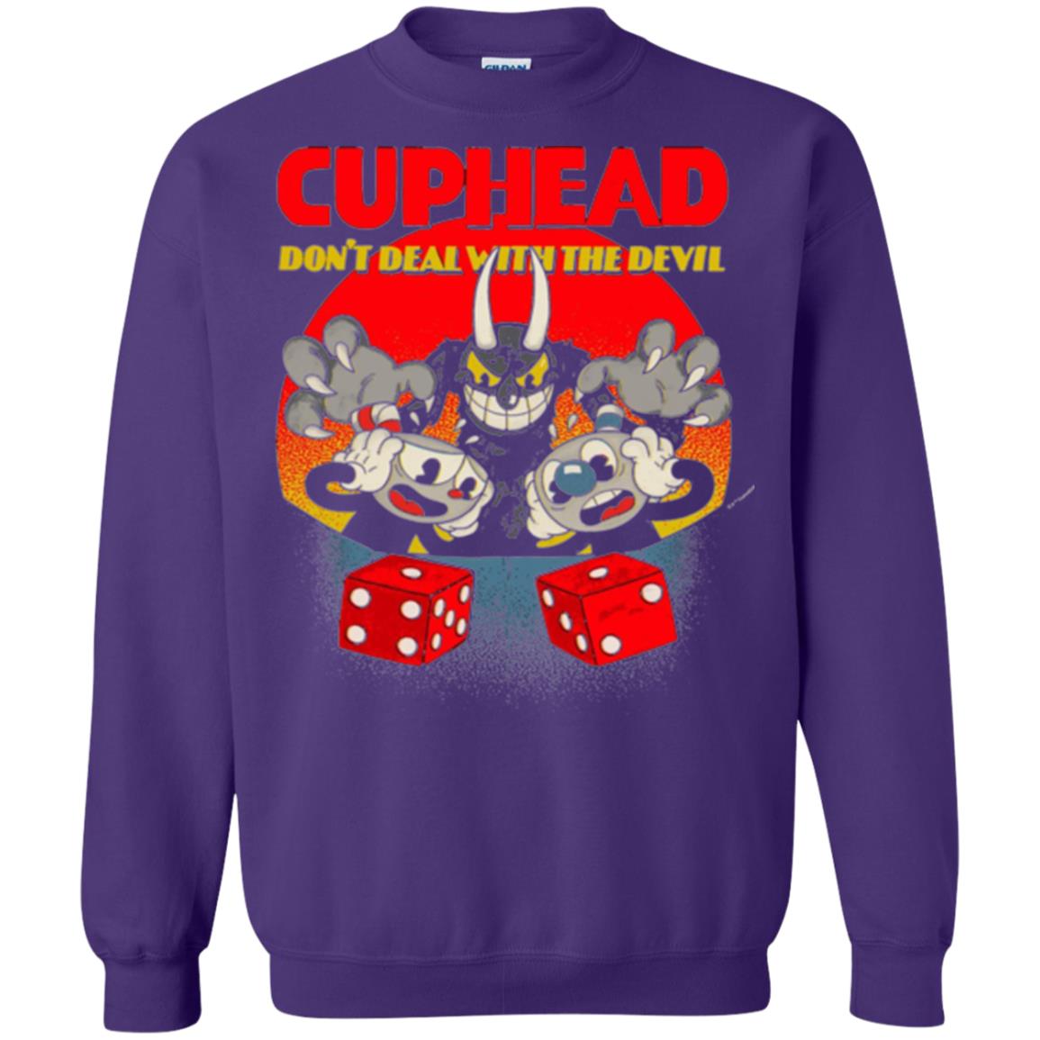 Video Game T-shirt Cuphead And Mugman Devil_s Dice Purple