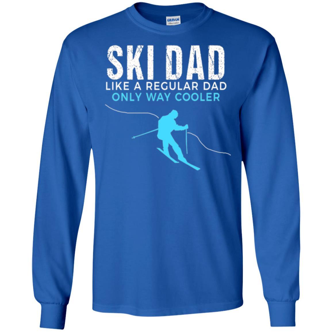 Skier T-shirt Ski Dad Like A Regular Dad Only Way Cooler Royal