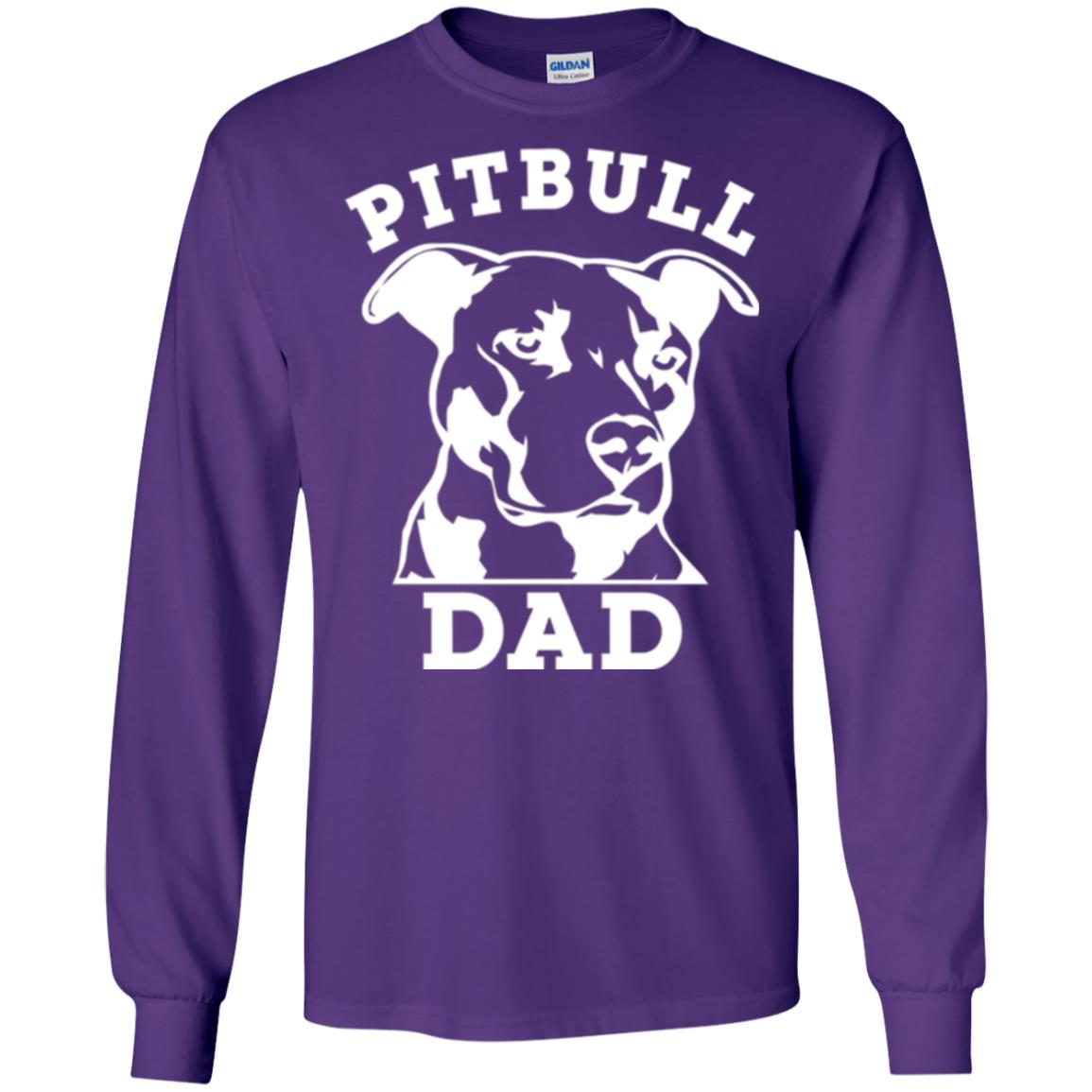 Pit Bull Dad T-shirt Pitbull Lovers Purple