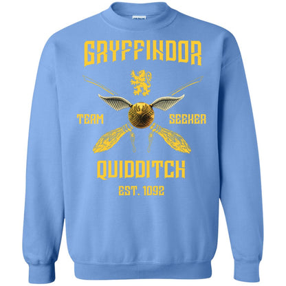 Gryffindor Quiddith Team Seeker Est 1092 Harry Potter ShirtG180 Gildan Crewneck Pullover Sweatshirt 8 oz.