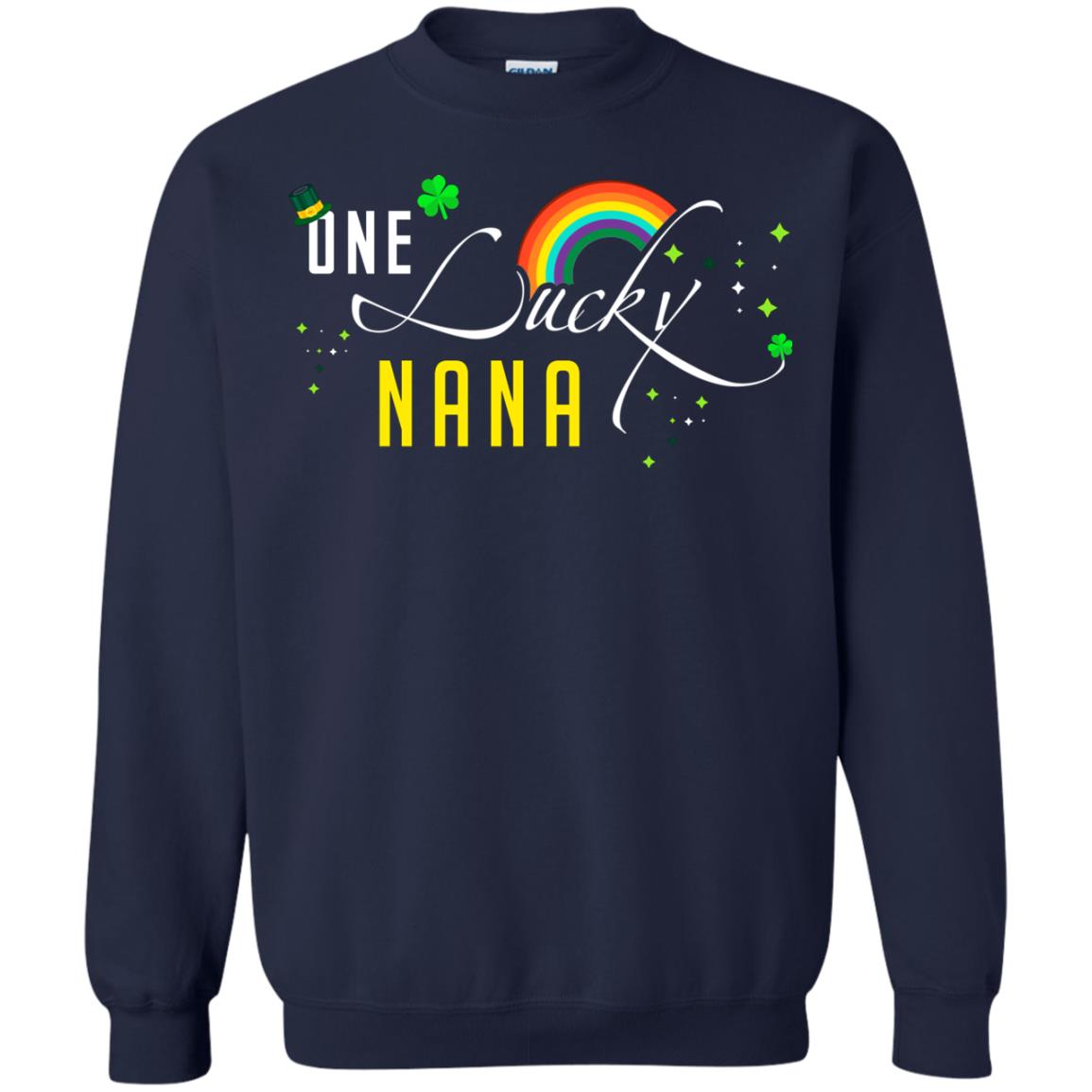 One Lucky Nana St. Patrick_s Day T-shirt Navy