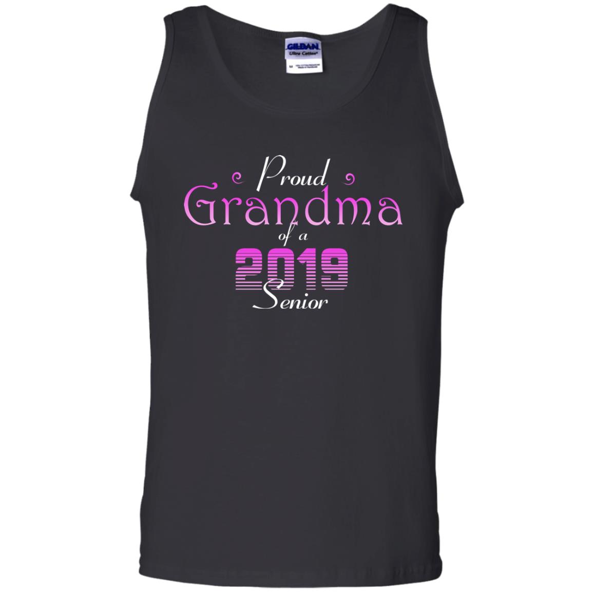 Proud Grandma Of 2019 Senior Grandmom Shirt Black