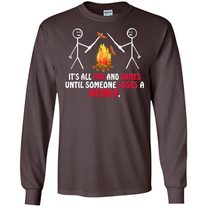 Camper T-shirt It's All Fun And Games Dark Chocolate