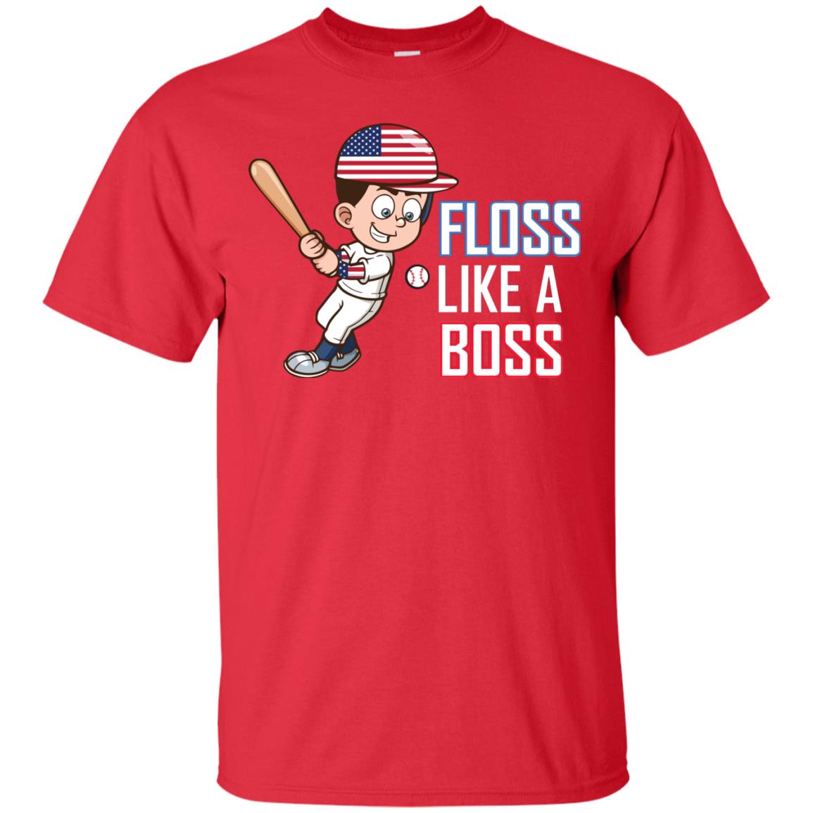 Floss Like A Boss Shirt For Baseball Players Red