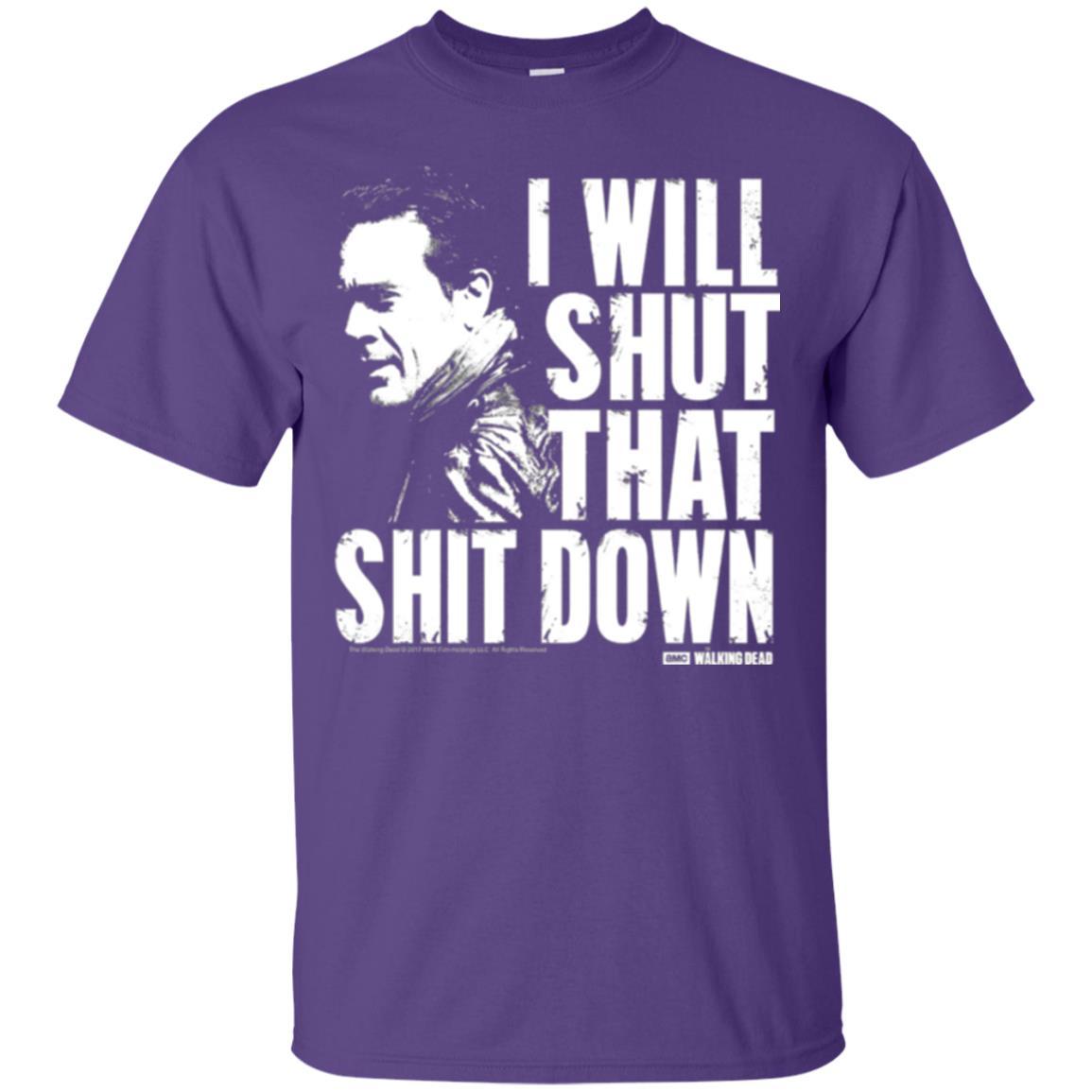 Film T-shirt I Shut That Shit Down Purple