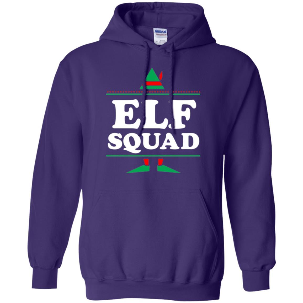Christmas T-shirt Elf Squad Holiday Family Group Matching Purple