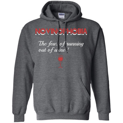 Novinophobia The Fear Of Running Out Of Wine Shirt Dark Heather