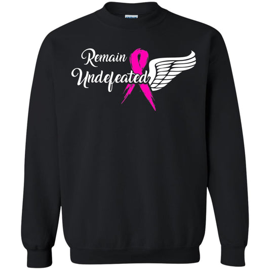 Breast Cancer T-shirt Remain Undefeated Black