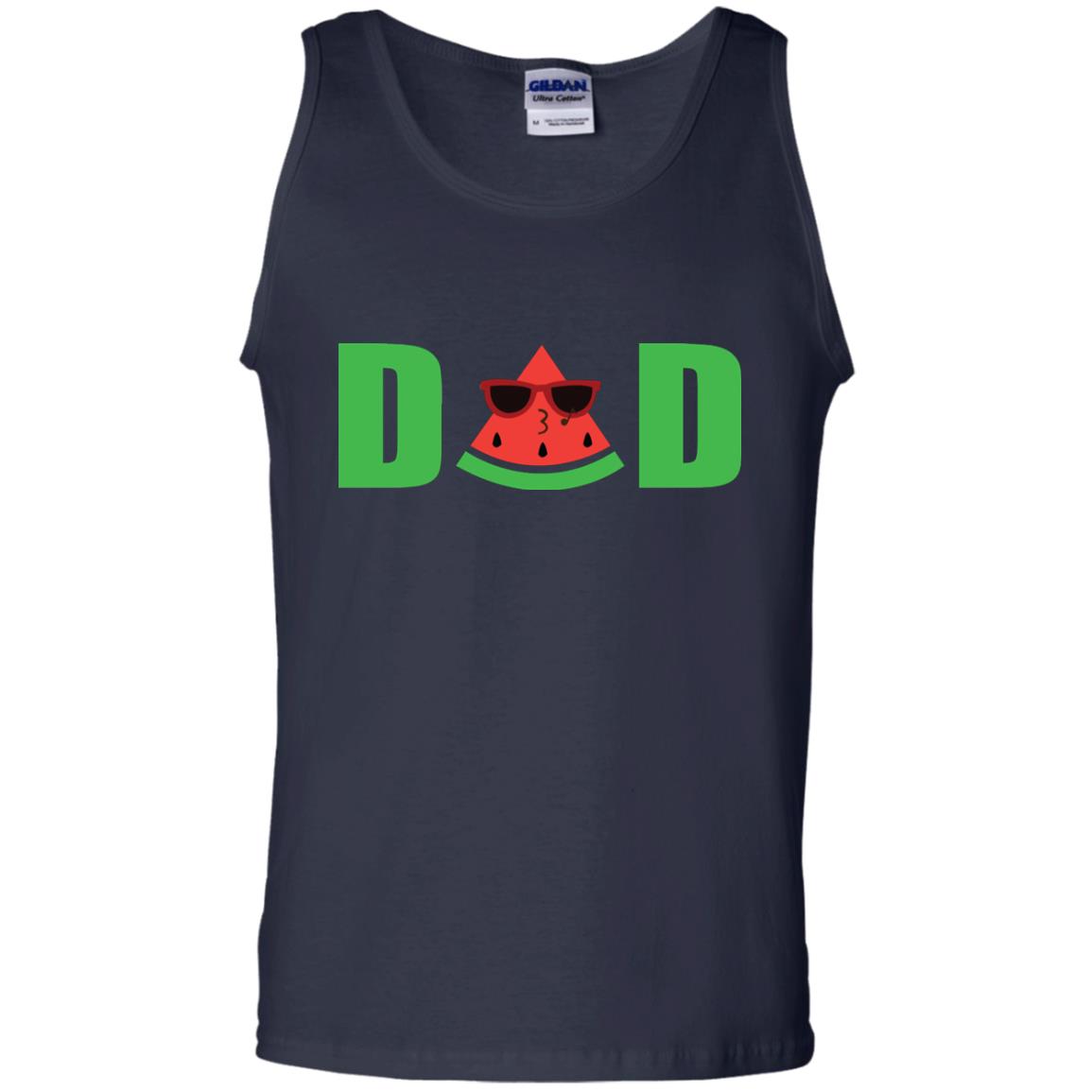 Dad Watermelon Funny Summer Melon Fruit Shirt For Daddy Navy