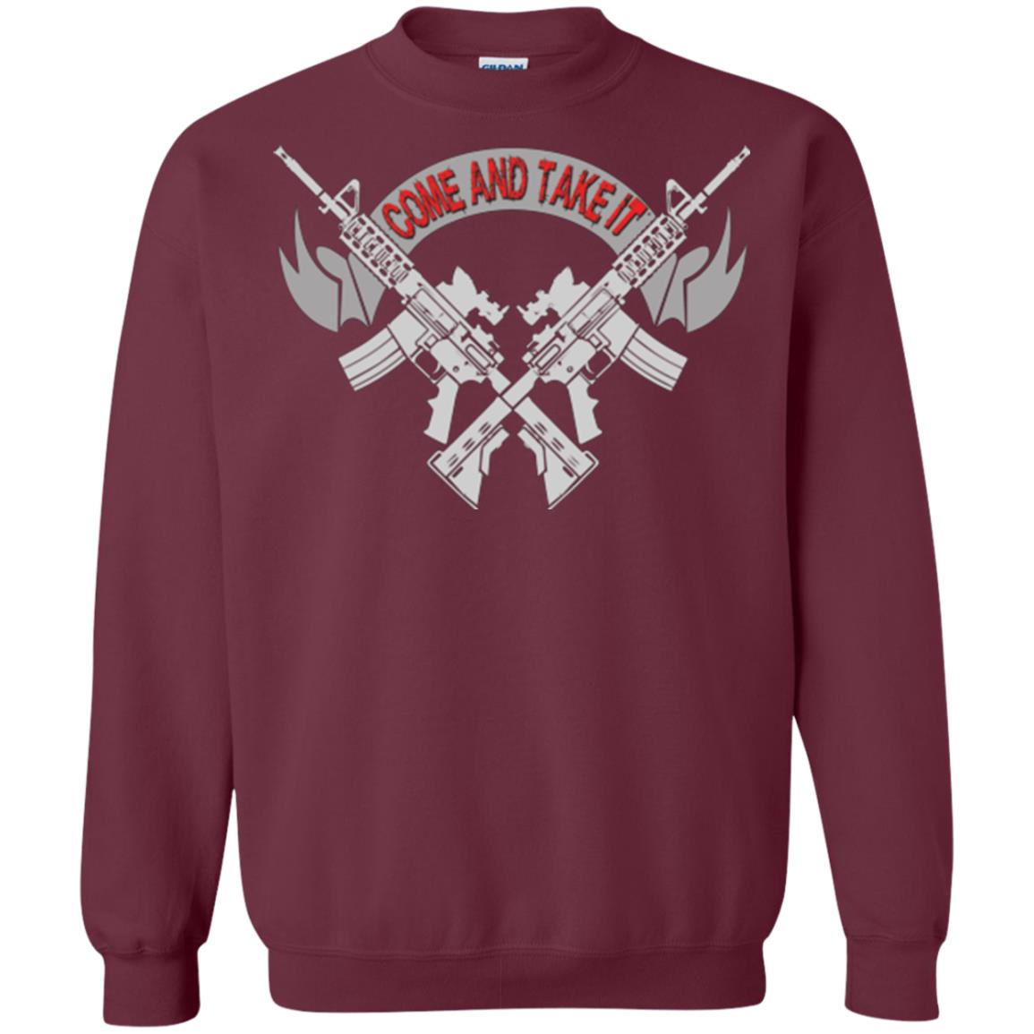 Military T-shirt Come And Take It Maroon