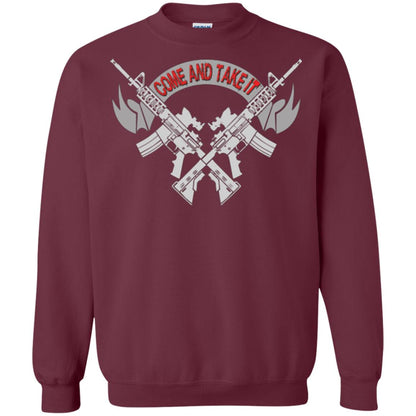 Military T-shirt Come And Take It Maroon