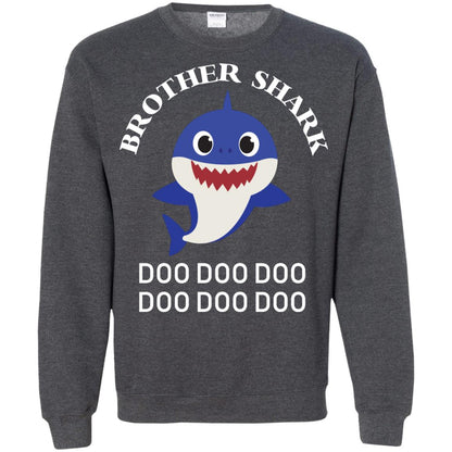 Brother Shark Family Shark Shirt Dark Heather