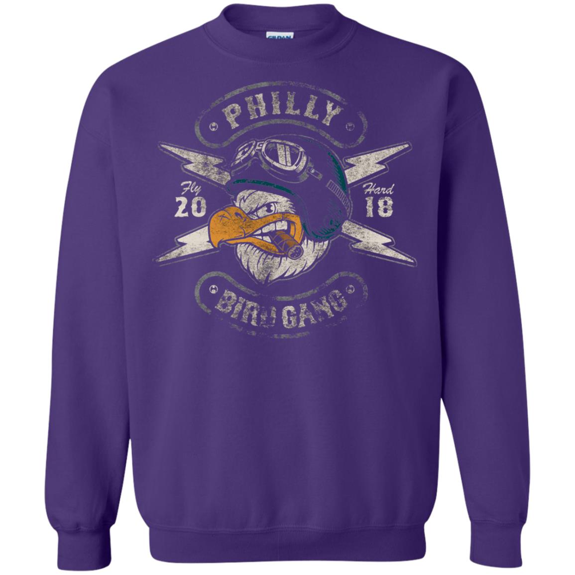 Bird Gang Eagles T-shirt Vintage Distressed Purple