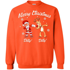 Christmas T-shirt Santa And Reindeer Dilly Dilly