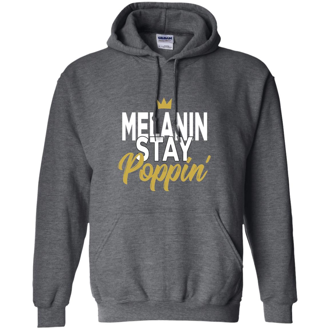 Melanin Stay Poppin Melanin Rich Drippin Melanin T-shirt Dark Heather