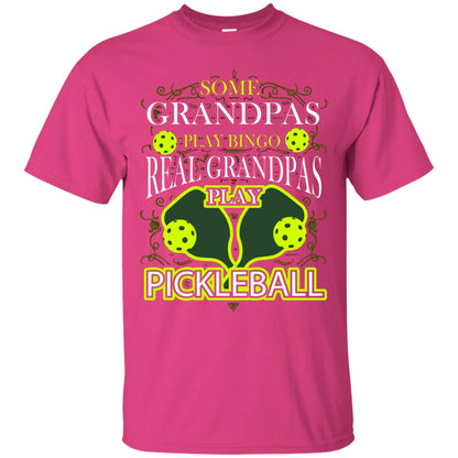 Real Grandpas Play Pickleball Cool Pickleball Shirt For Papa Heliconia