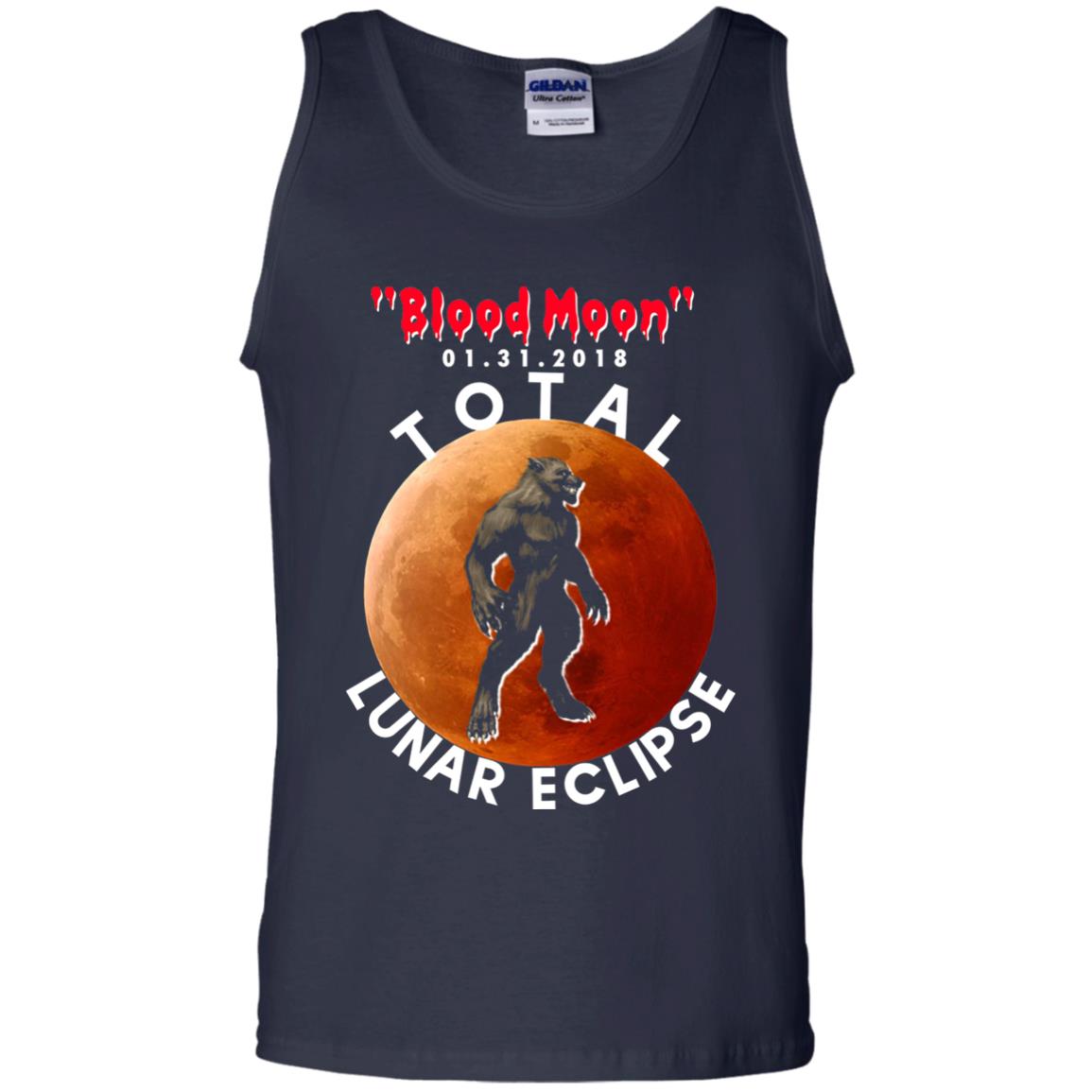 Best Total Lunar Eclipse Shirt 2018 - Blood Moon Werewolf T-shirt Navy