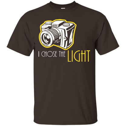 Photographer T-shirt I Chose The Light Dark Chocolate