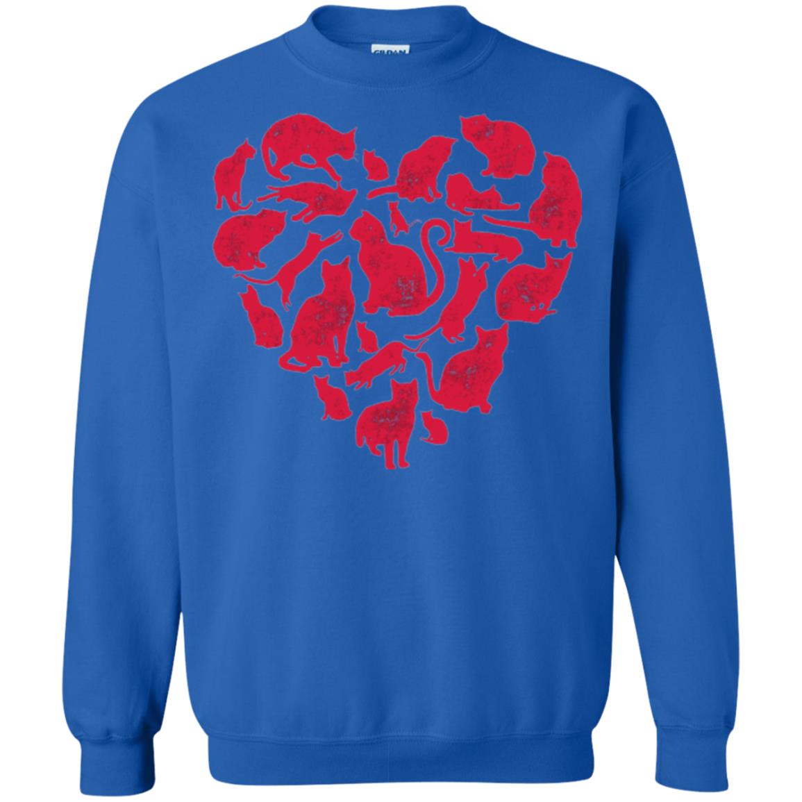 Valentines Day Cat T-shirt Royal