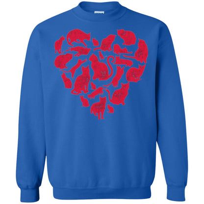 Valentines Day Cat T-shirt Royal