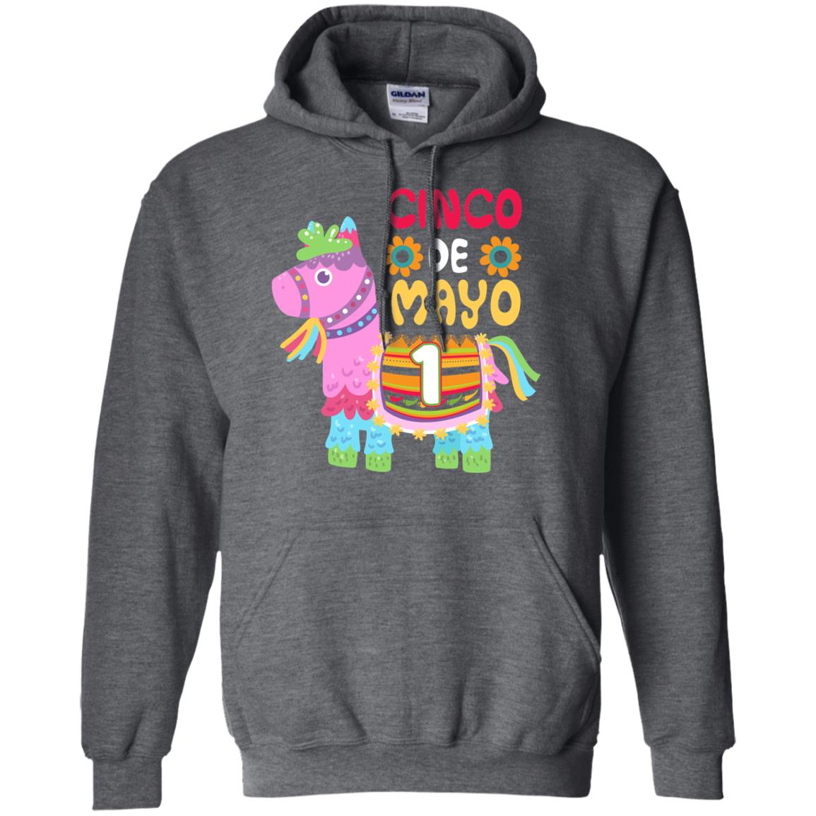 Cinco De Mayo Pinata Jockeys Horse Race 1st Birthday T-shirt Dark Heather