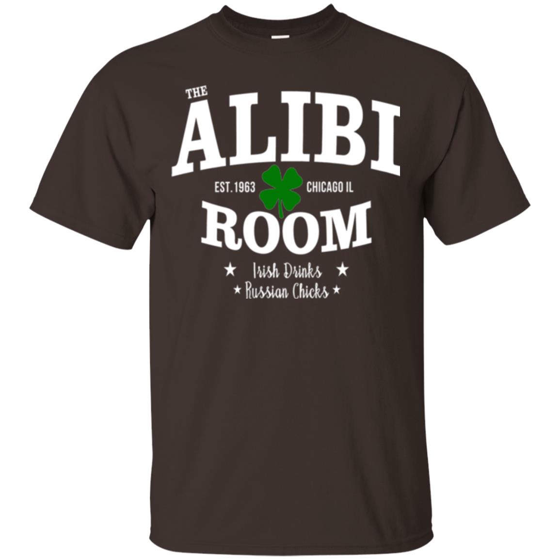 Wine Lovers T-shirt The Alibi Room Est.1963 Chicagoil Irish Drinks Russian Chick Dark Chocolate