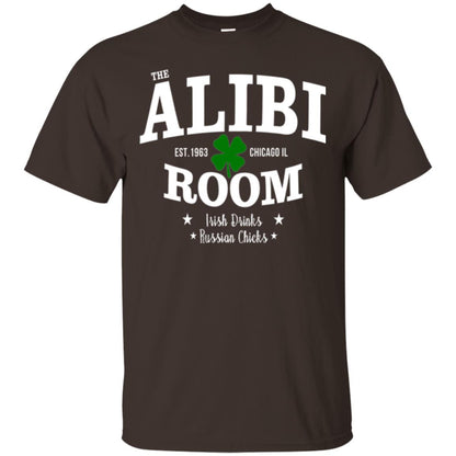 Wine Lovers T-shirt The Alibi Room Est.1963 Chicagoil Irish Drinks Russian Chick Dark Chocolate