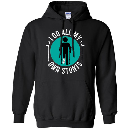 Broken Leg T-shirt I Do All My Own Stunts T-shirt Black