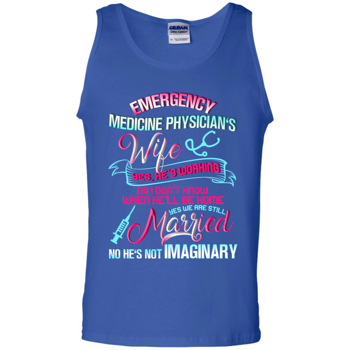 Emergency Medicine Physician's Wife Yes We Are Still Married Shirt Royal
