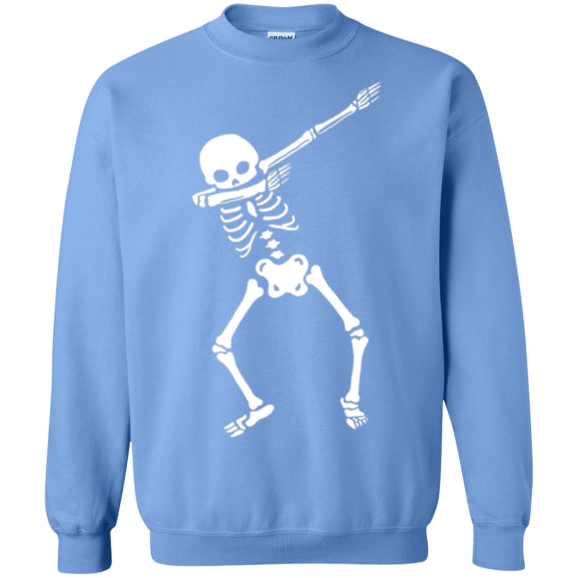 Dabbing Skeleton T Shirt Carolina Blue