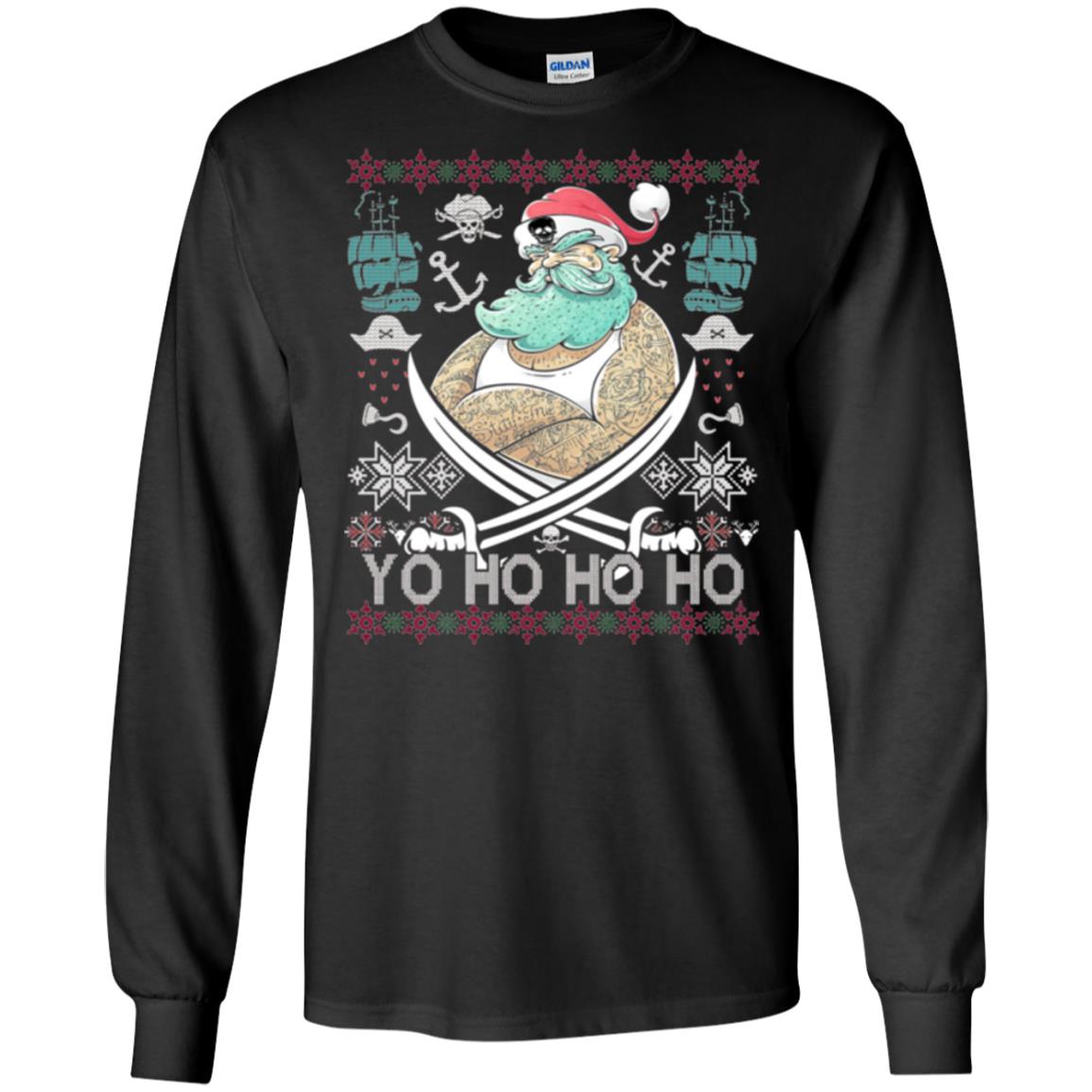 Christmas T-shirt Santa Pirate Black
